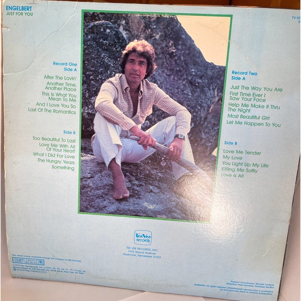 Engelbert Humperdinck Just For You Vinyl Record Album LP CSP Records 1979 - Picture 3 of 4